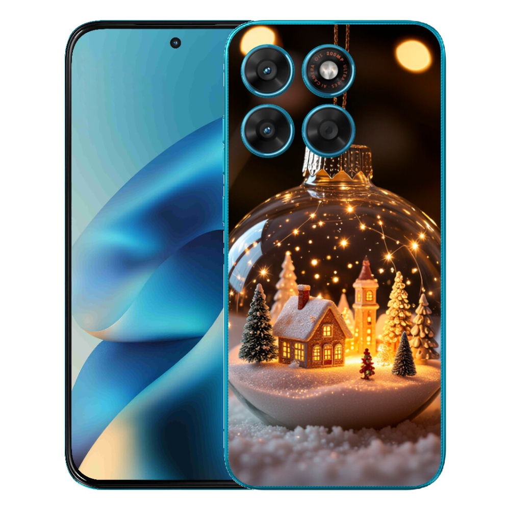 Gélový obal mmCase pre Motorola Moto G87/G77/G67 – vianočné gule 3