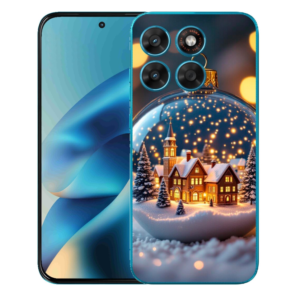 Gélový obal mmCase pre Motorola Moto G87/G77/G67 – vianočné gule 4