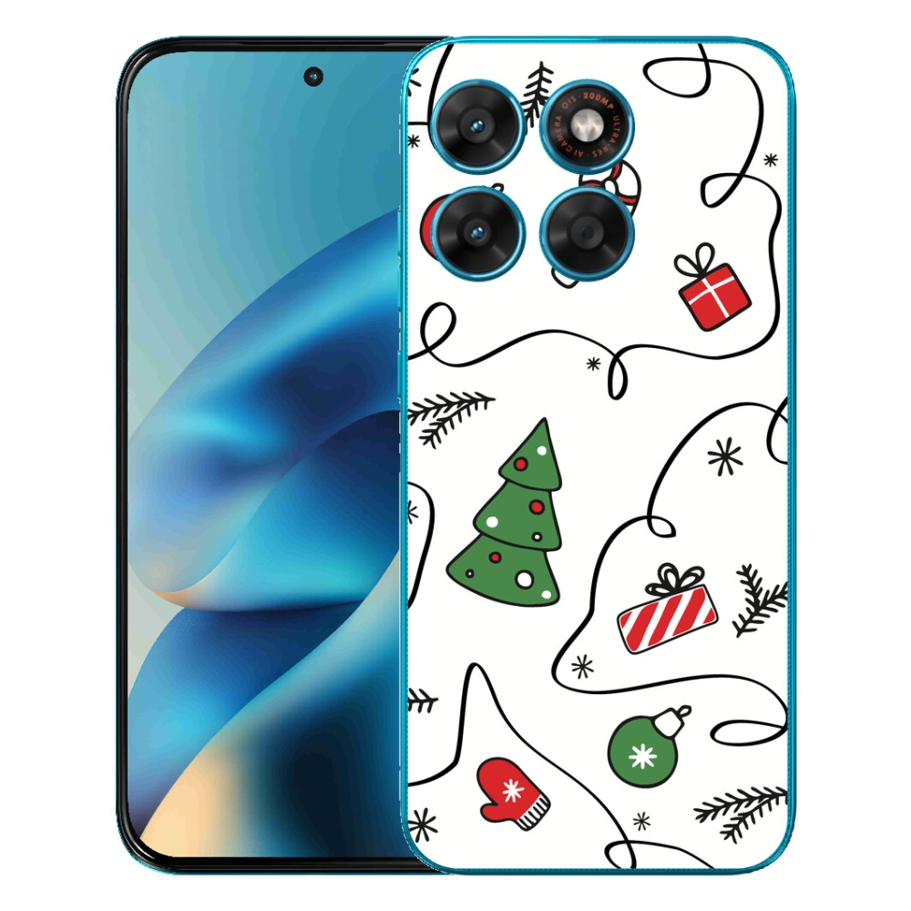 Gélový obal mmCase pre Motorola Moto G87/G77/G67 – vianočné motívy