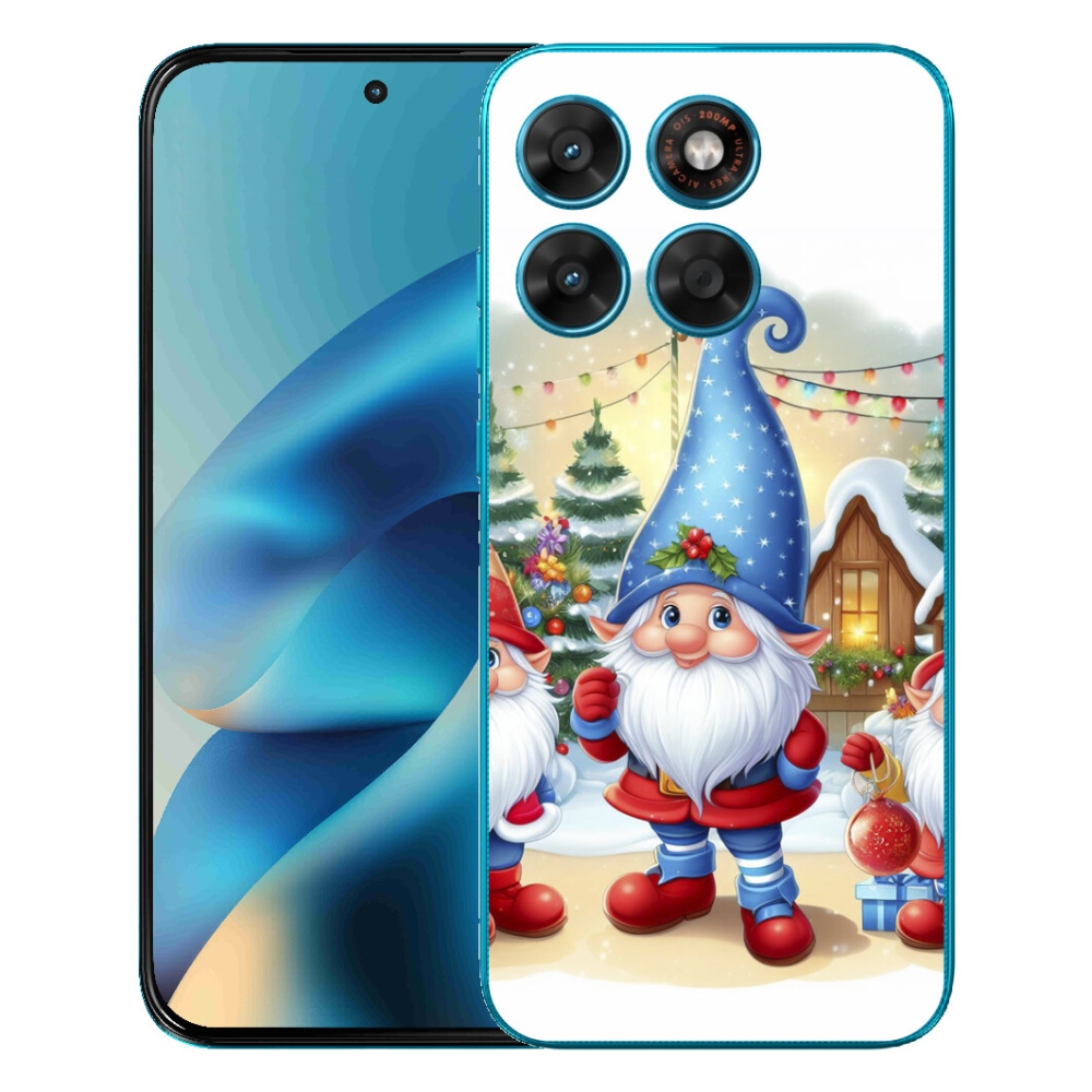 Gélové puzdro mmCase pre Motorola Moto G87/G77/G67 – vianoční škriatkovia