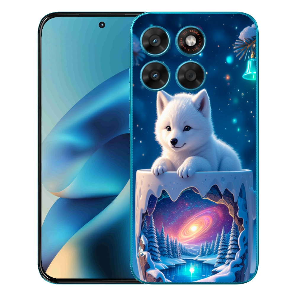Gélové puzdro mmCase pre Motorola Moto G87/G77/G67 – vianočné šteniatko