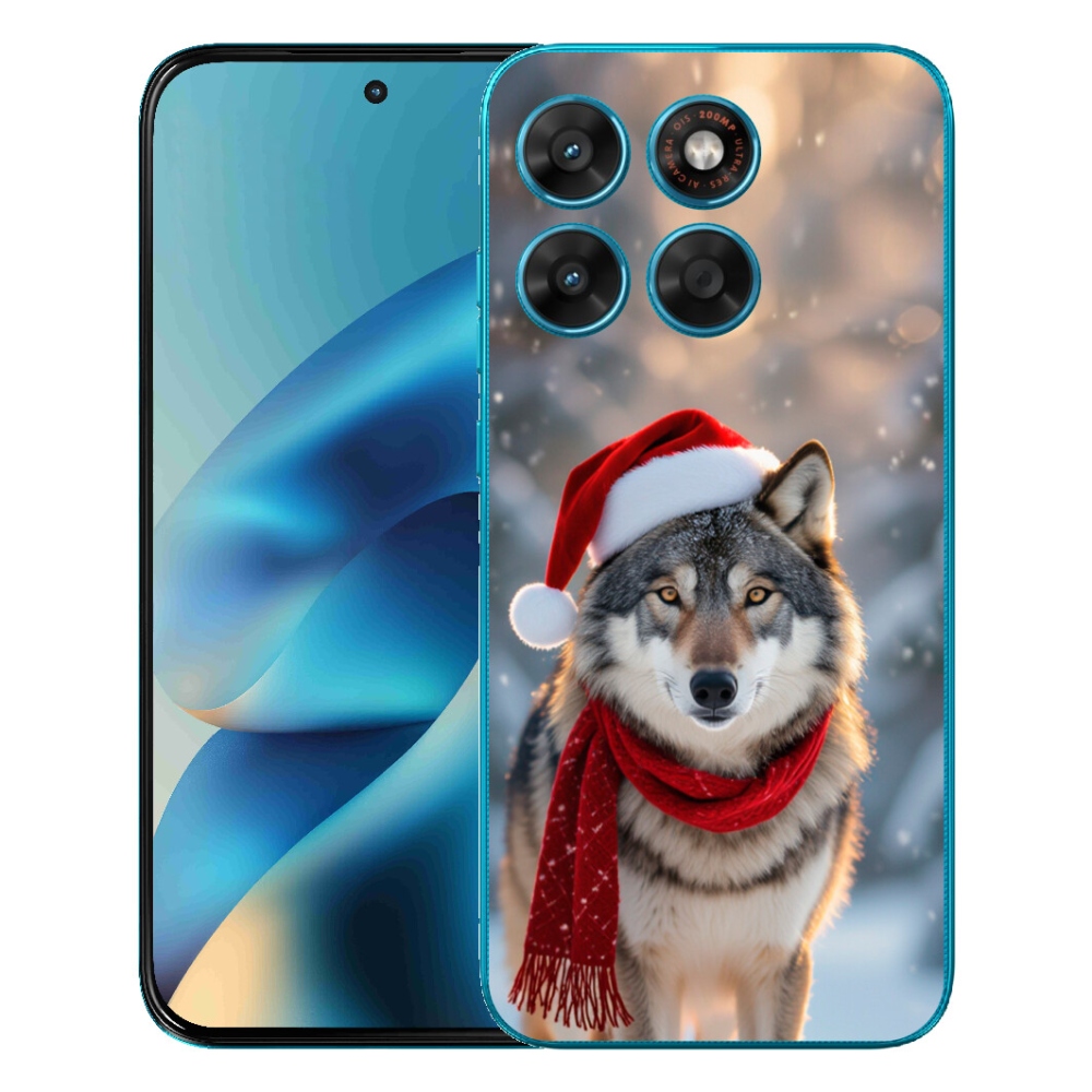 Gélové puzdro mmCase pre Motorola Moto G87/G77/G67 – vianočný vlk
