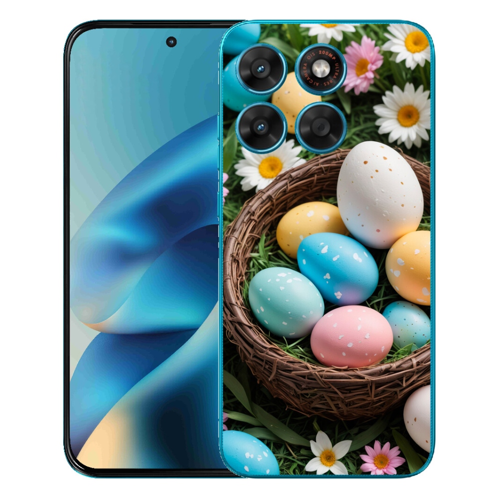 Gélový obal mmCase pre Motorola Moto G87/G77/G67 – veľkonočné vajíčka 2