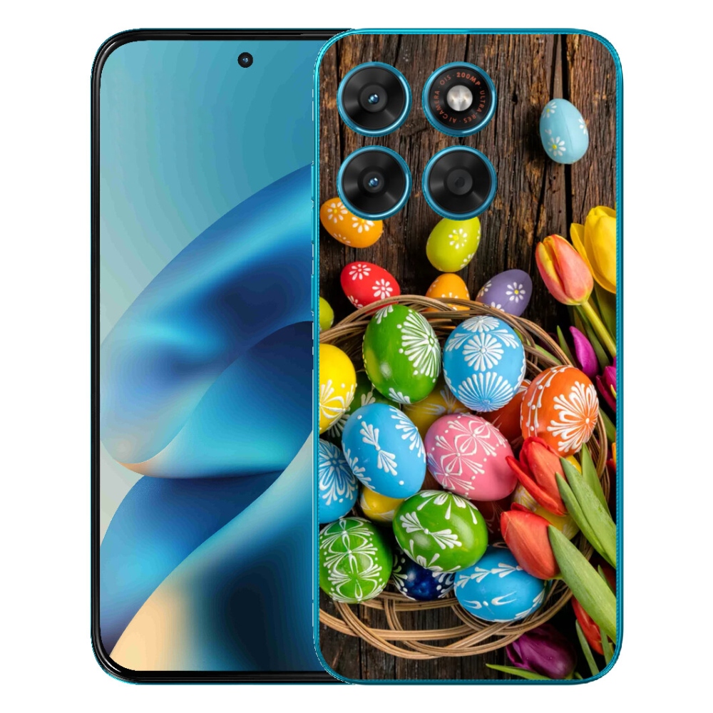 Gélový obal mmCase pre Motorola Moto G87/G77/G67 – veľkonočné vajíčka