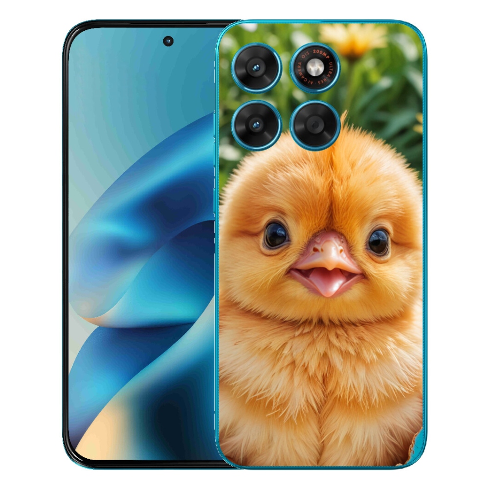 Gélový obal mmCase pre Motorola Moto G87/G77/G67 – veselé kuriatko