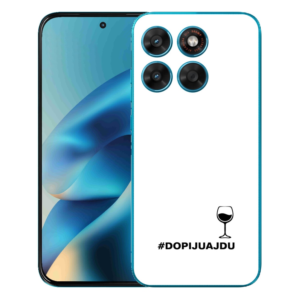 Gélový obal mmCase pre Motorola Moto G87/G77/G67 – motív hrozna na bielom pozadí