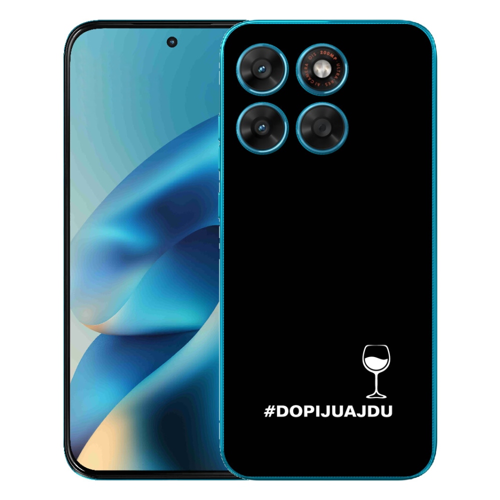 Gélový obal mmCase pre Motorola Moto G87/G77/G67 – motív hrozna na čiernom pozadí