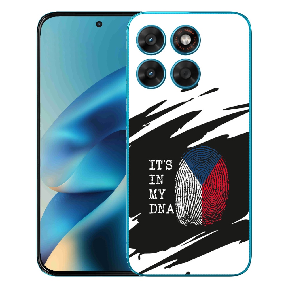 Gélový obal mmCase pre Motorola Moto G87/G77/G67 – vlajka s odtlačkom prsta na čierno-bielom pozadí