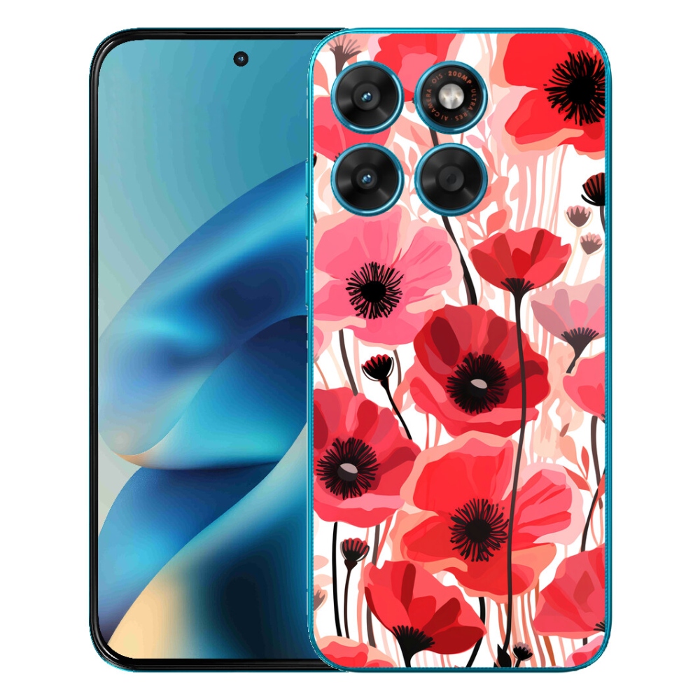 Gélový obal mmCase pre Motorola Moto G87/G77/G67 – vlčí mak 1