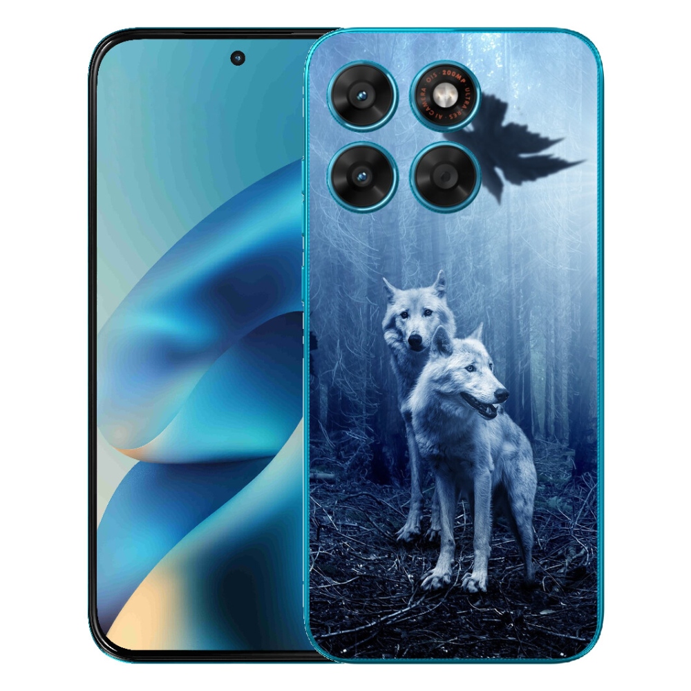 Gélový obal mmCase pre Motorola Moto G87/G77/G67 – vlci v lese