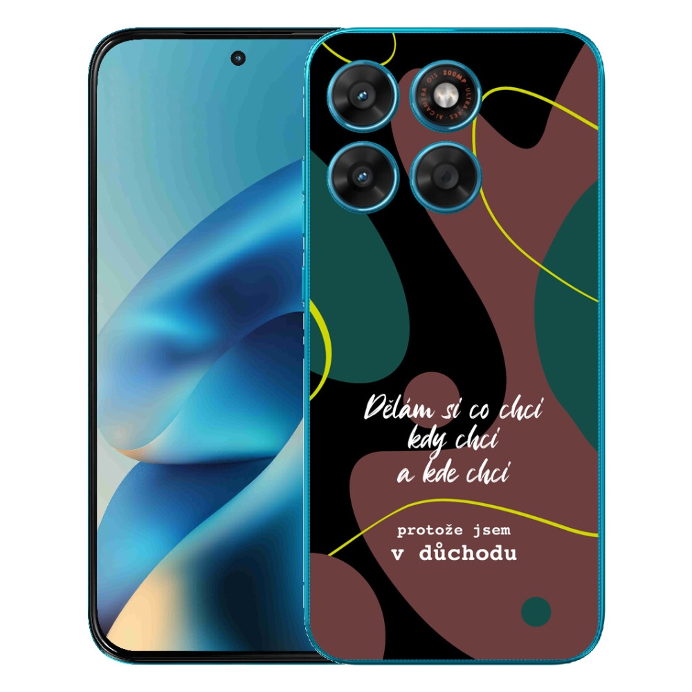 Gélový obal mmCase pre Motorola Moto G87/G77/G67 – vtipný nápis 10 na čiernom pozadí