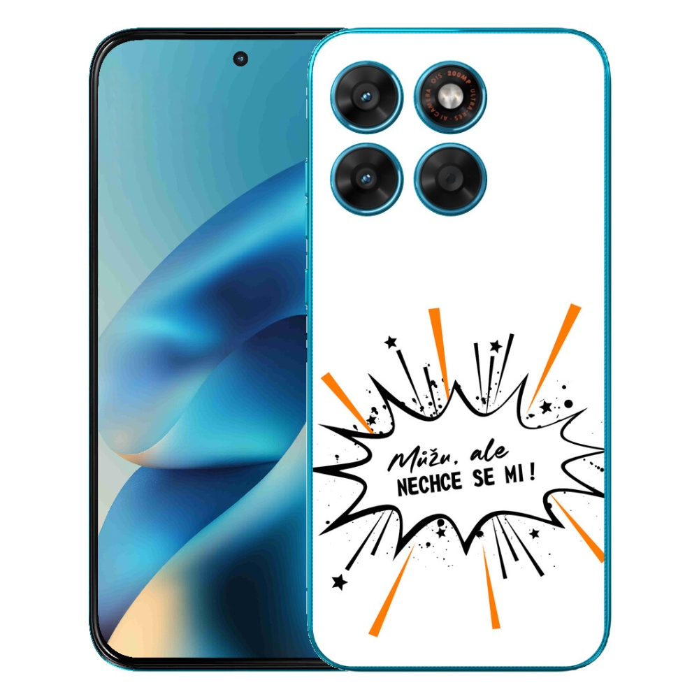 Gélový obal mmCase pre Motorola Moto G87/G77/G67 – vtipný nápis 11 na bielom pozadí