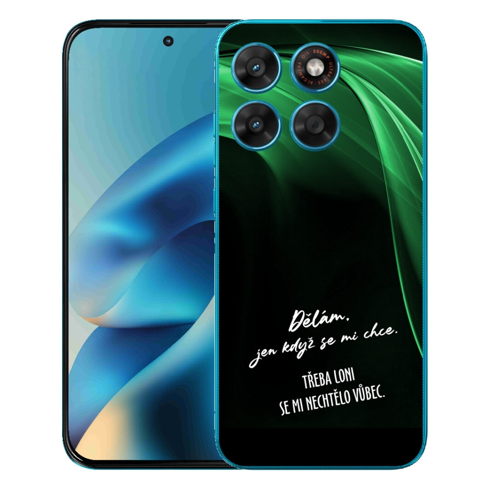 Gélový obal mmCase pre Motorola Moto G87/G77/G67 – vtipný nápis 12 na čiernom pozadí