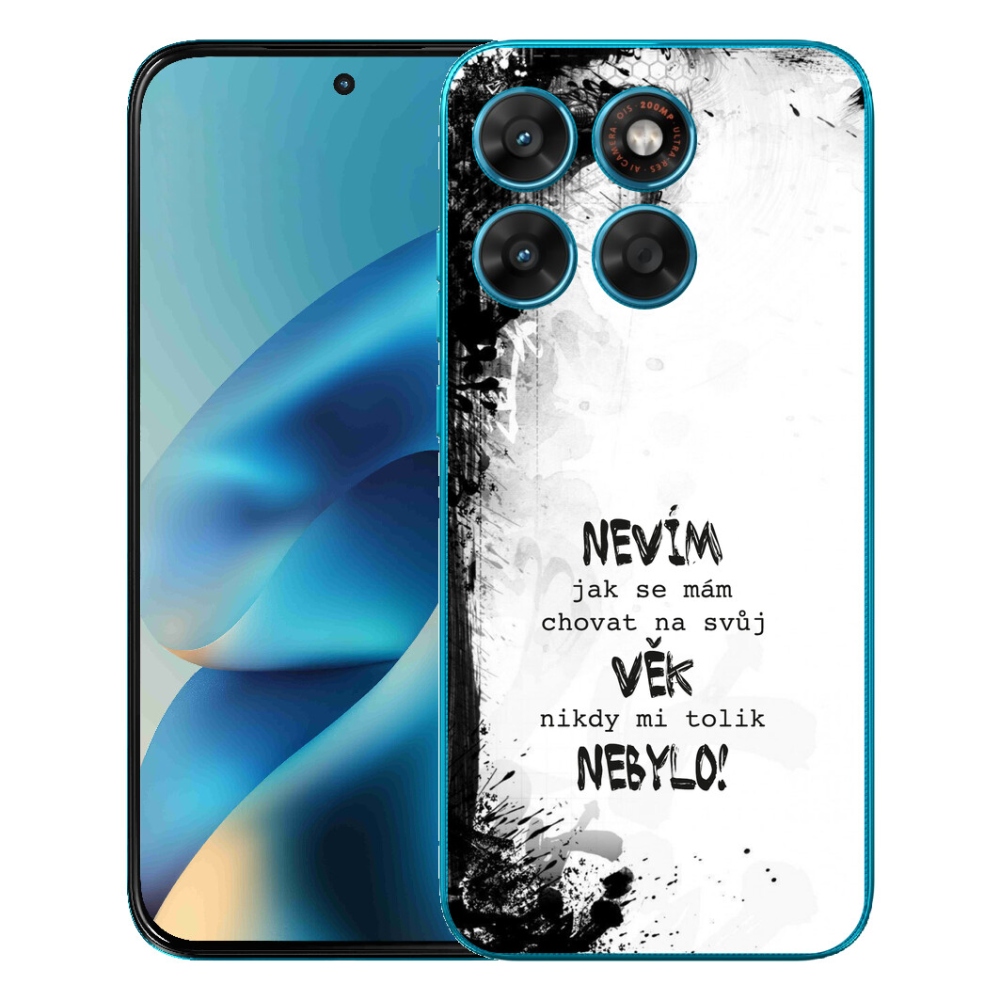 Gélový obal mmCase pre Motorola Moto G87/G77/G67 – vtipný nápis 14 na bielom pozadí