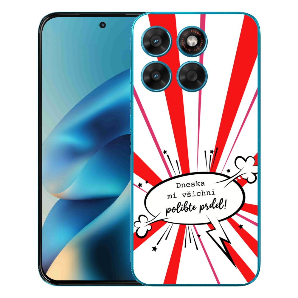 Gélový obal mmCase pre Motorola Moto G87/G77/G67 – vtipný nápis 15 na bielom pozadí