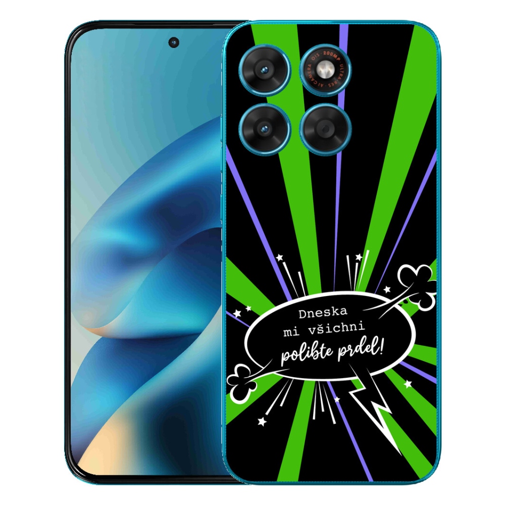 Gélový obal mmCase pre Motorola Moto G87/G77/G67 – vtipný nápis 15 na čiernom pozadí