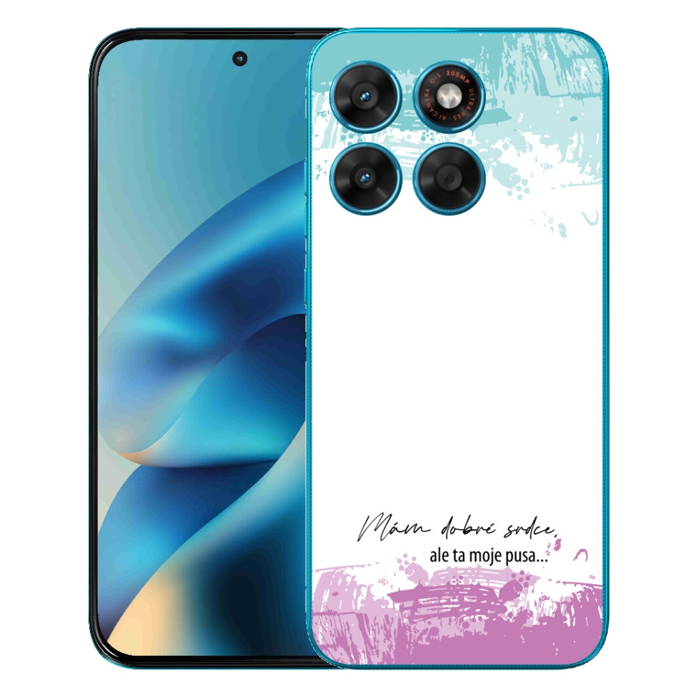 Gélové puzdro mmCase pre Motorola Moto G87/G77/G67 – vtipný nápis na bielom pozadí