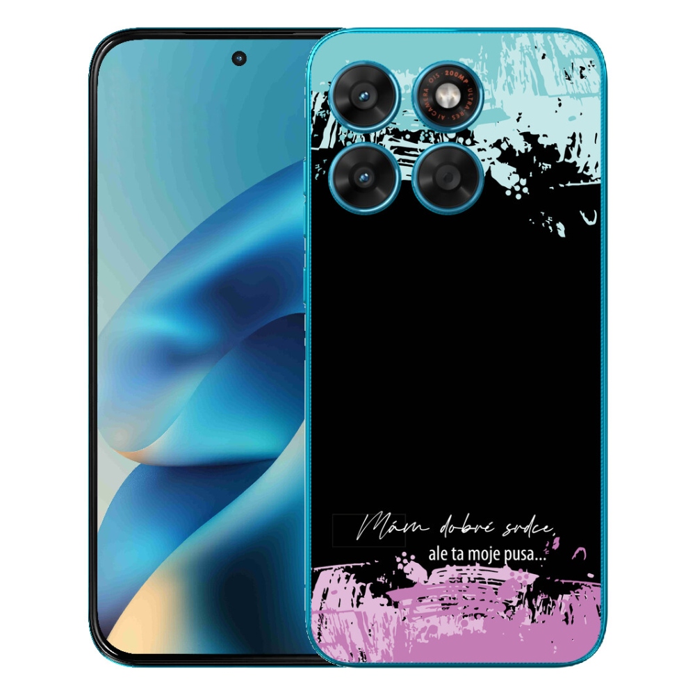 Gélové puzdro mmCase pre Motorola Moto G87/G77/G67 – vtipný nápis 3 na čiernom pozadí