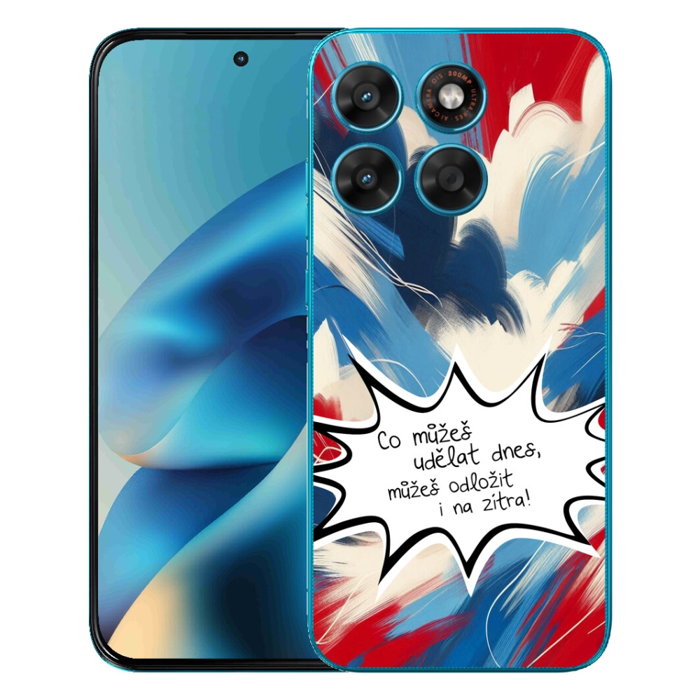 Gélové puzdro mmCase pre Motorola Moto G87/G77/G67 – vtipný nápis 9 na bielom pozadí
