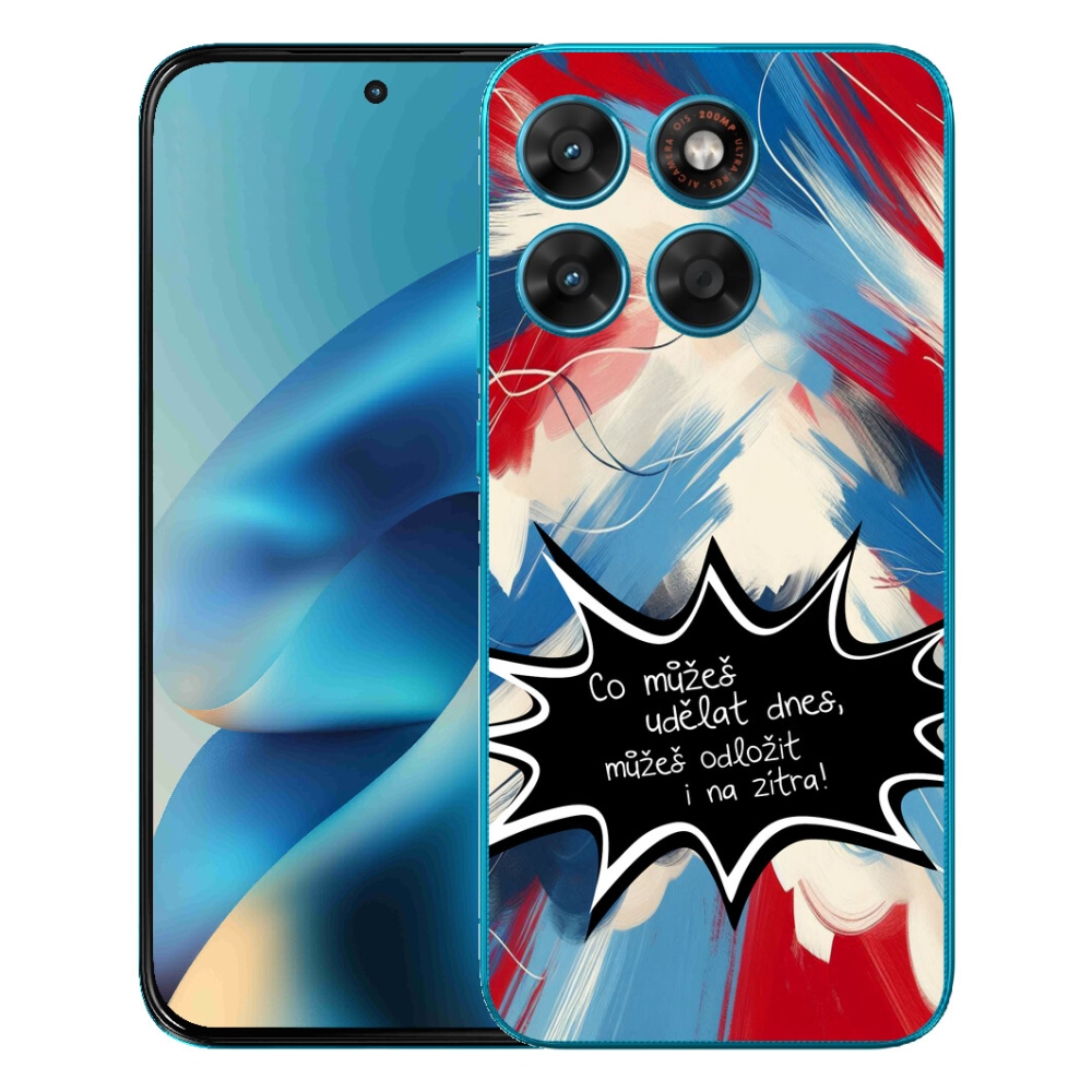 Gélové puzdro mmCase pre Motorola Moto G87/G77/G67 – vtipný nápis 9 na čiernom pozadí