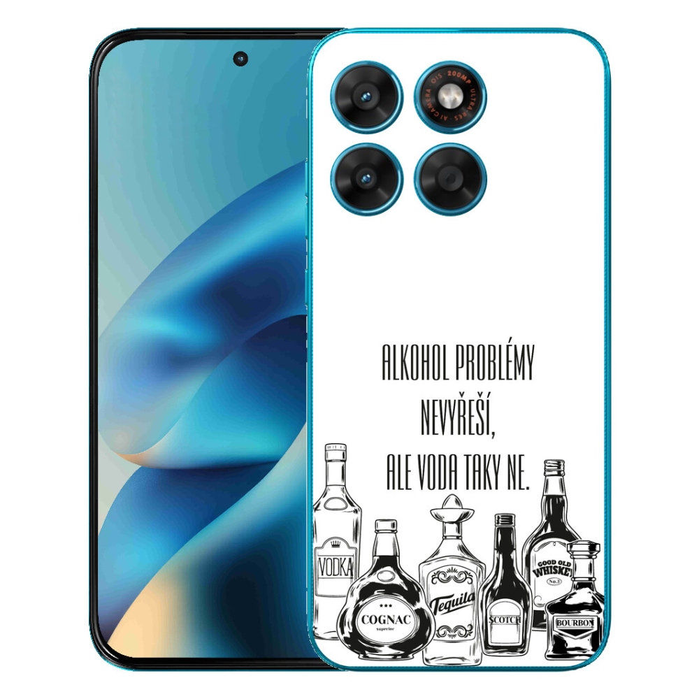 Gélové puzdro mmCase pre Motorola Moto G87/G77/G67 – vtipný nápis na bielom pozadí