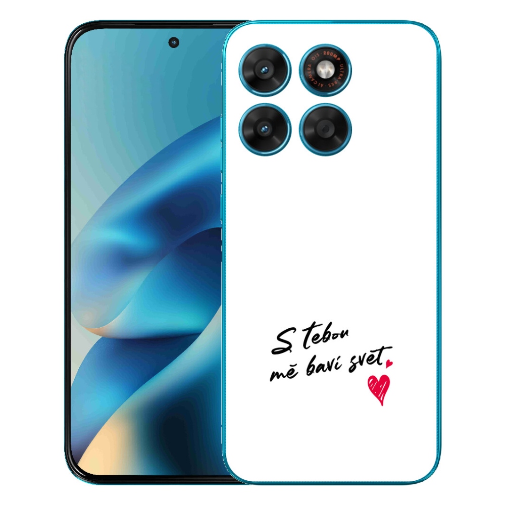 Gélový obal mmCase pre Motorola Moto G87/G77/G67 – nápis „zamilovaný“ 1, biele pozadie