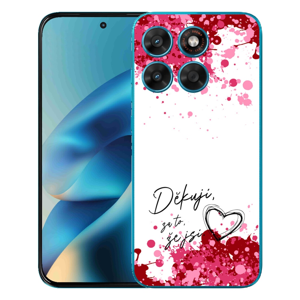 Gélové puzdro mmCase pre Motorola Moto G87/G77/G67 – nápis „zamilovaný“ 2, biele pozadie