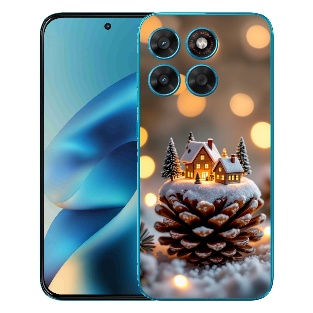 Gélový obal mmCase pre Motorola Moto G87/G77/G67 – zimná dedinka