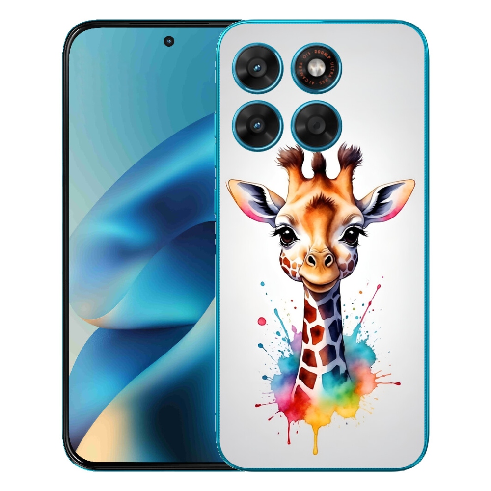 Gélové puzdro mmCase pre Motorola Moto G87/G77/G67 – žirafa 1