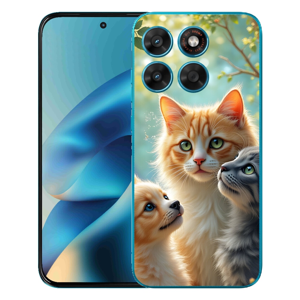 Gélový obal mmCase pre Motorola Moto G87/G77/G67 – priateľstvo so zvieratami 2