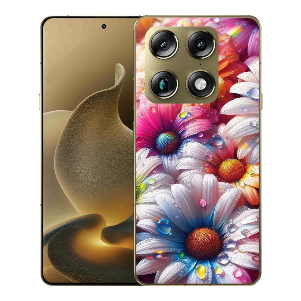 Gélový kryt mmCase na Motorola Signature - farebné margaréty