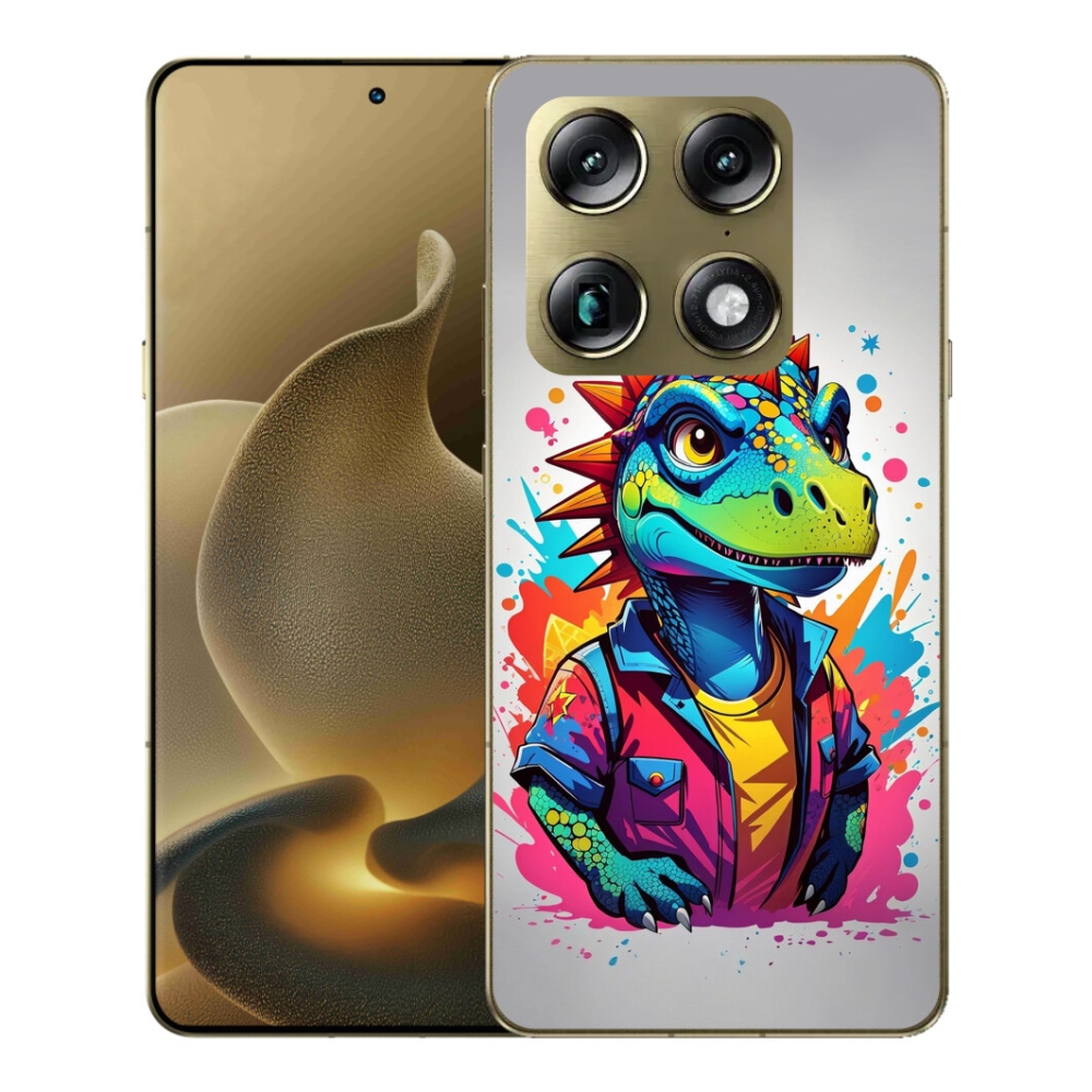 Gélový kryt mmCase na Motorola Signature - farebný dinosaurus
