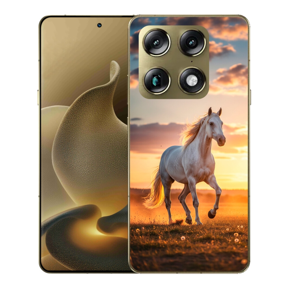 Gélový kryt mmCase na Motorola Signature - bežiaci biely kôň 2