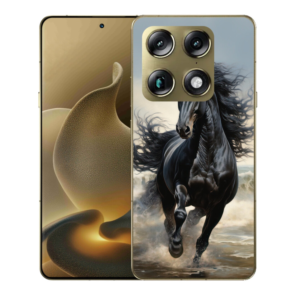 Gélový kryt mmCase na Motorola Signature - bežiaci čierny kôň