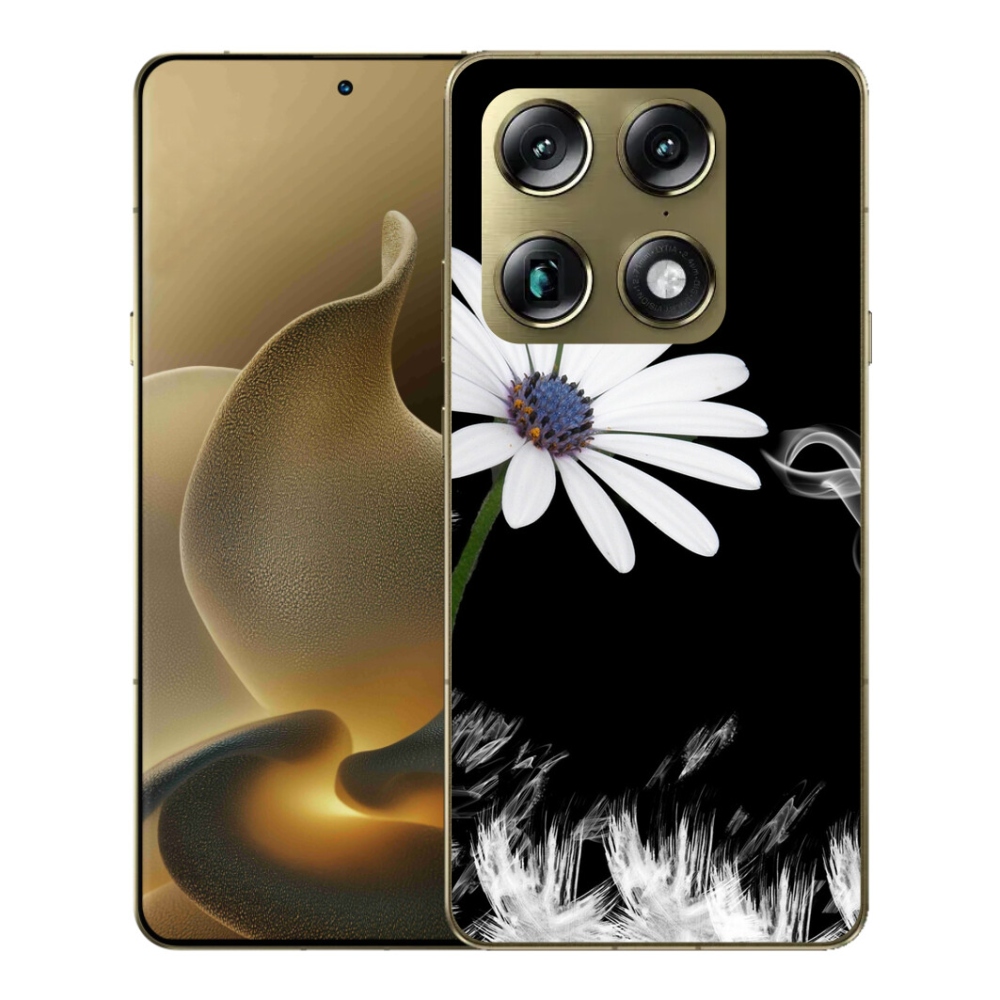 Gélový kryt mmCase na Motorola Signature - biela kvetina