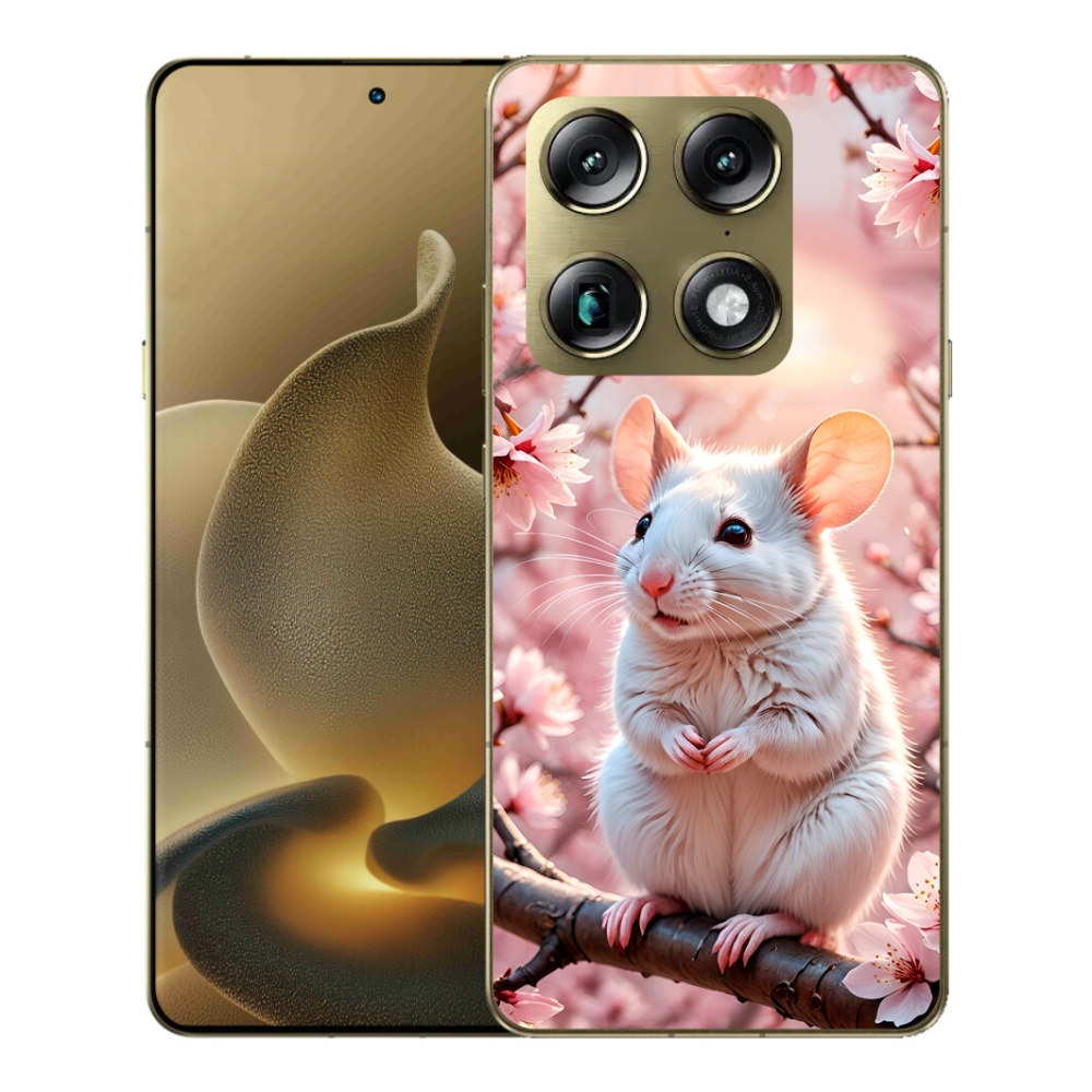 Gélový kryt mmCase na Motorola Signature - biela myš na vetve