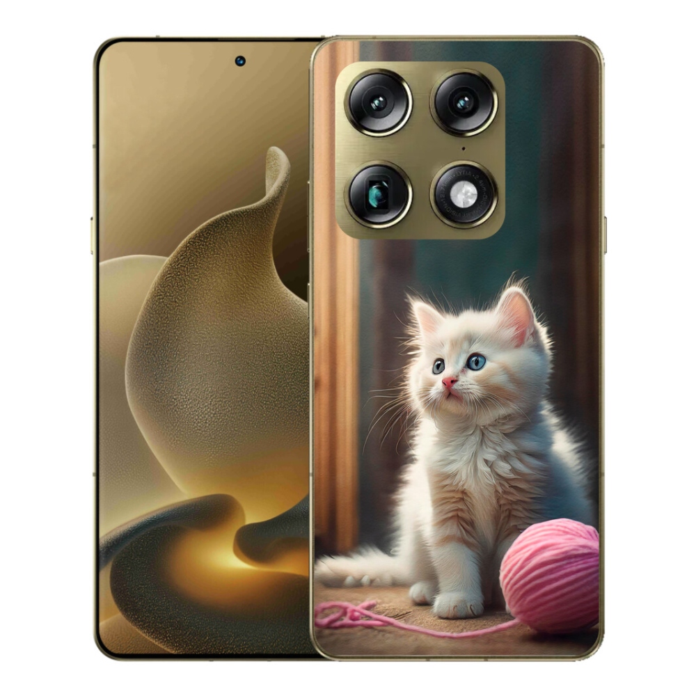 Gélový kryt mmCase na Motorola Signature - biele mačiatko 2