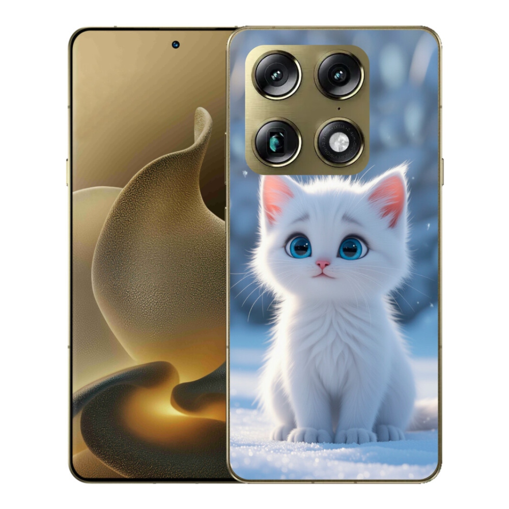 Gélový kryt mmCase na Motorola Signature - biele mačiatko 3