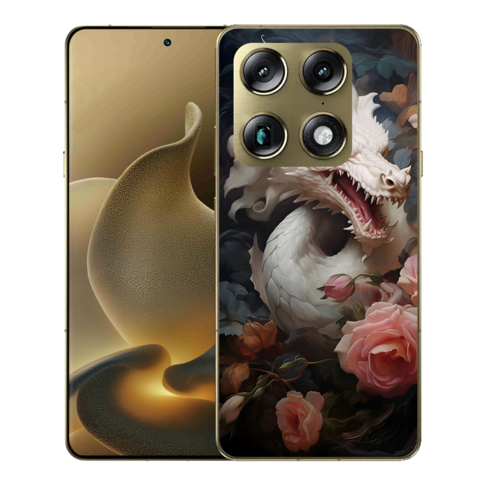 Gélový kryt mmCase na Motorola Signature - biely drak