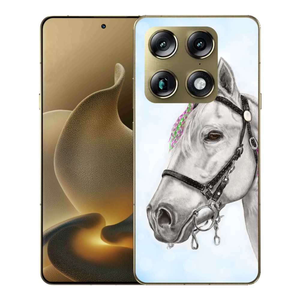 Gélový kryt mmCase na Motorola Signature - biely kôň 1