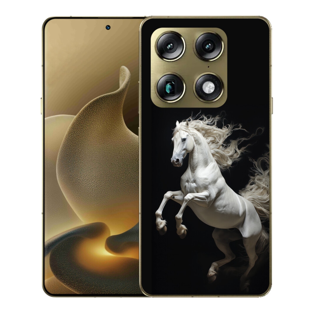 Gélový kryt mmCase na Motorola Signature - biely kôň 4