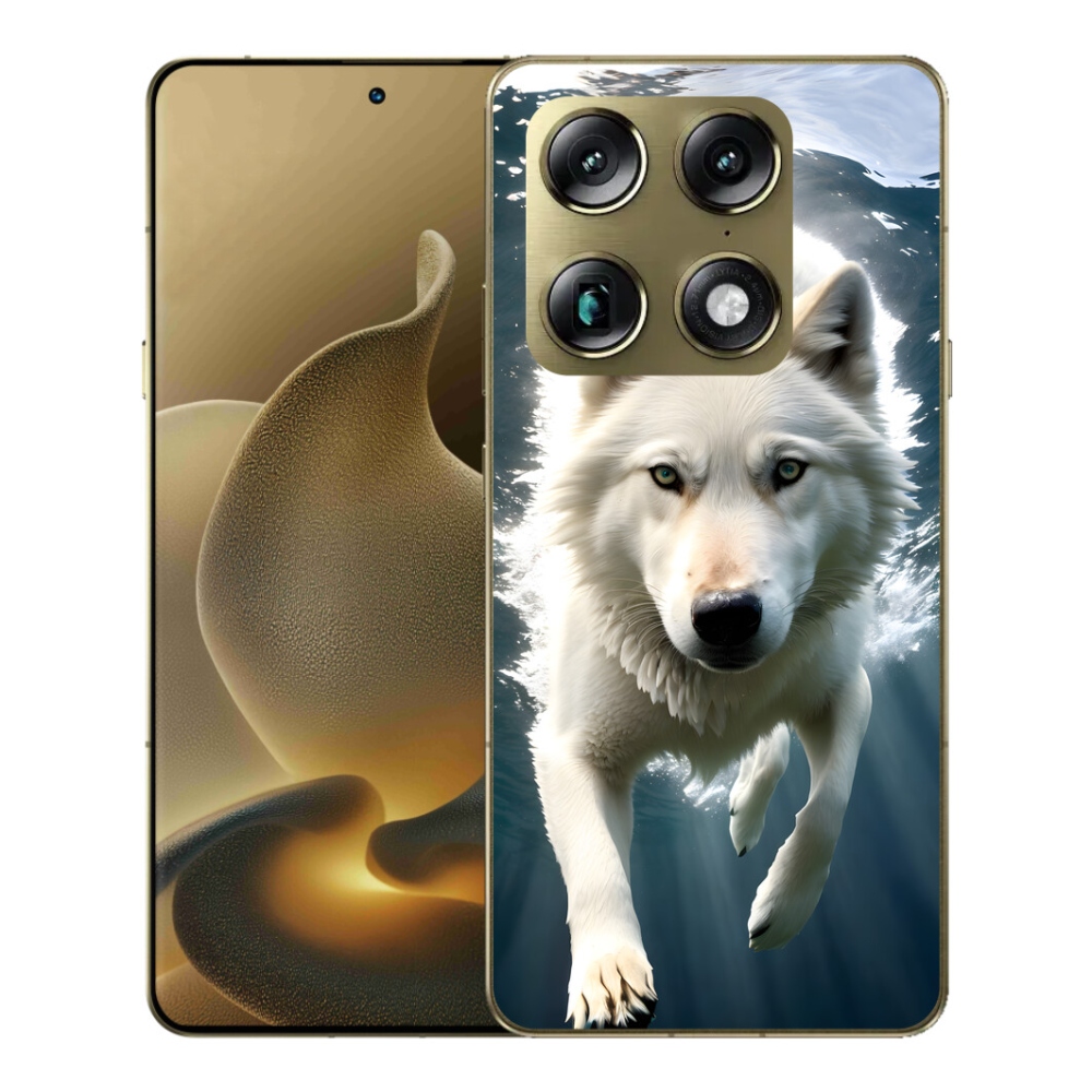 Gélový kryt mmCase na Motorola Signature - biely vlk