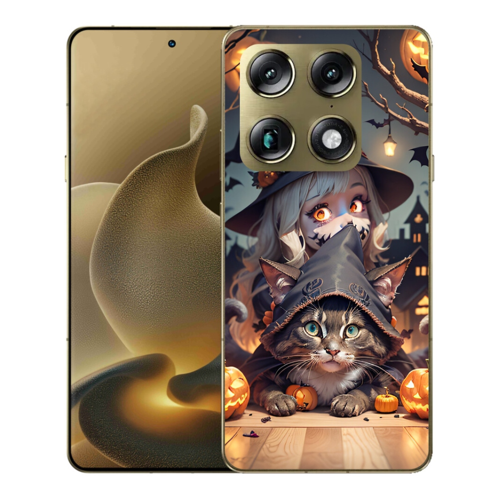 Gélový kryt mmCase na Motorola Signature - čarodejnica s mačkou