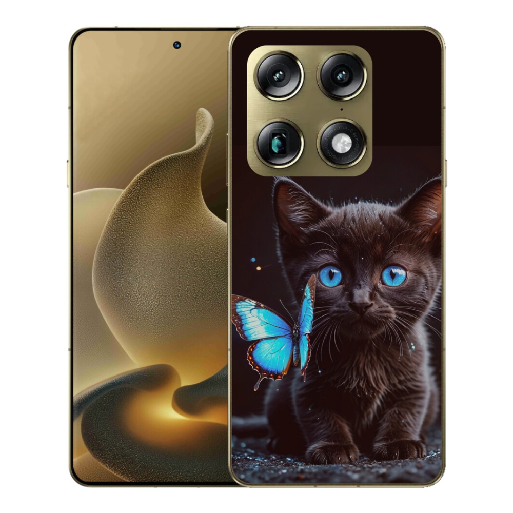 Gélový kryt mmCase na Motorola Signature - čierne mačiatko 3