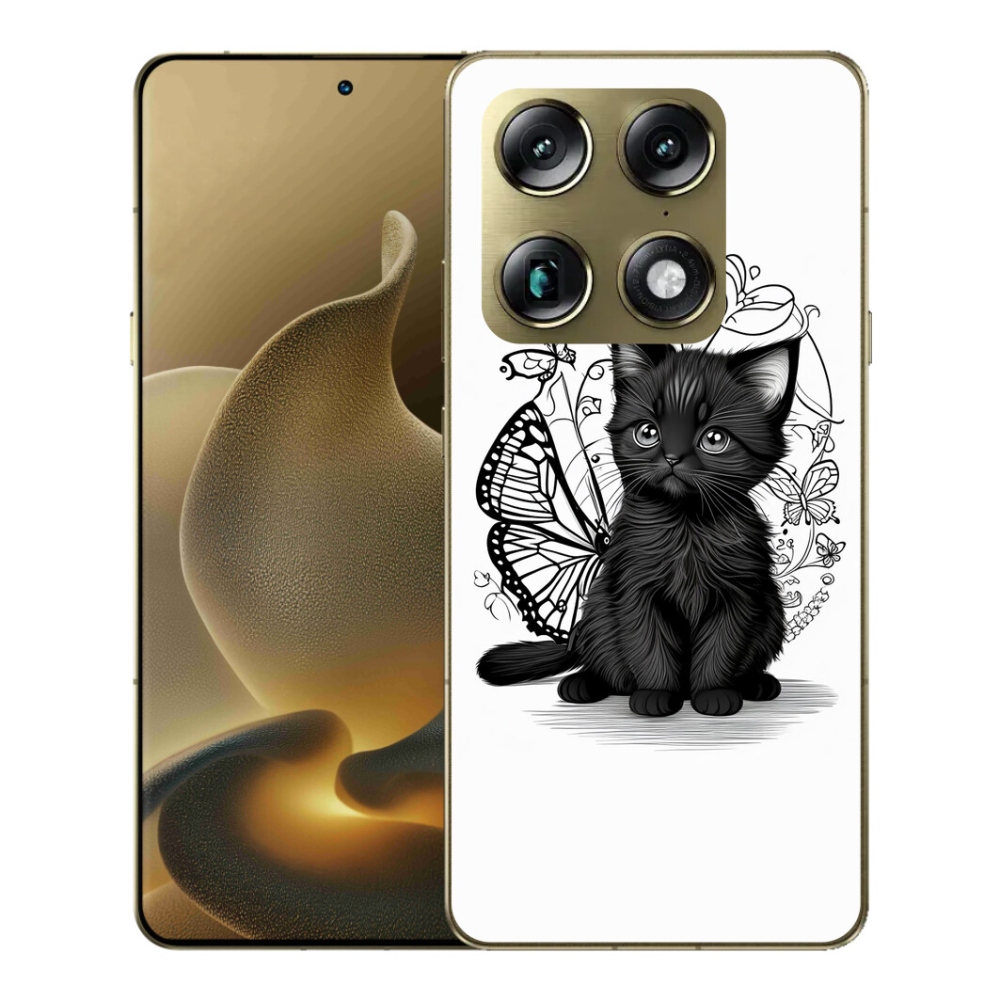 Gélový kryt mmCase na Motorola Signature - čierne mačiatko
