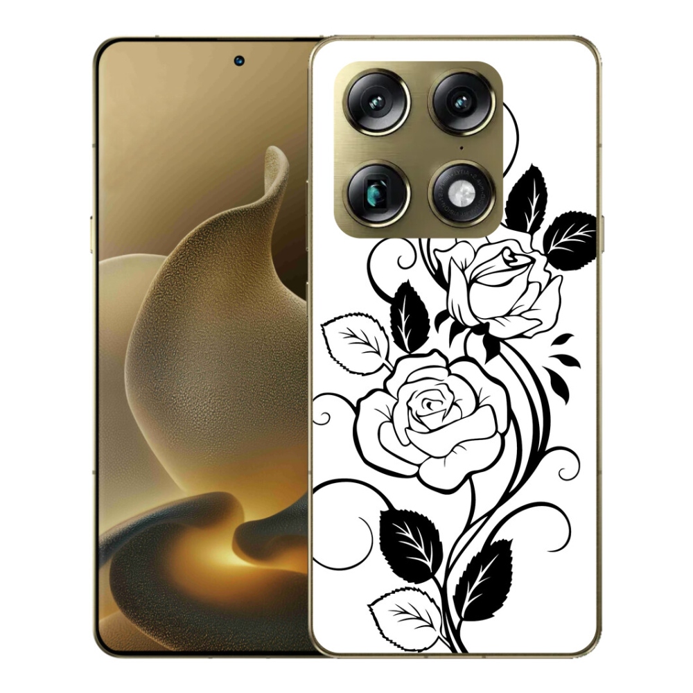 Gélový kryt mmCase na Motorola Signature - čiernobiela ruža