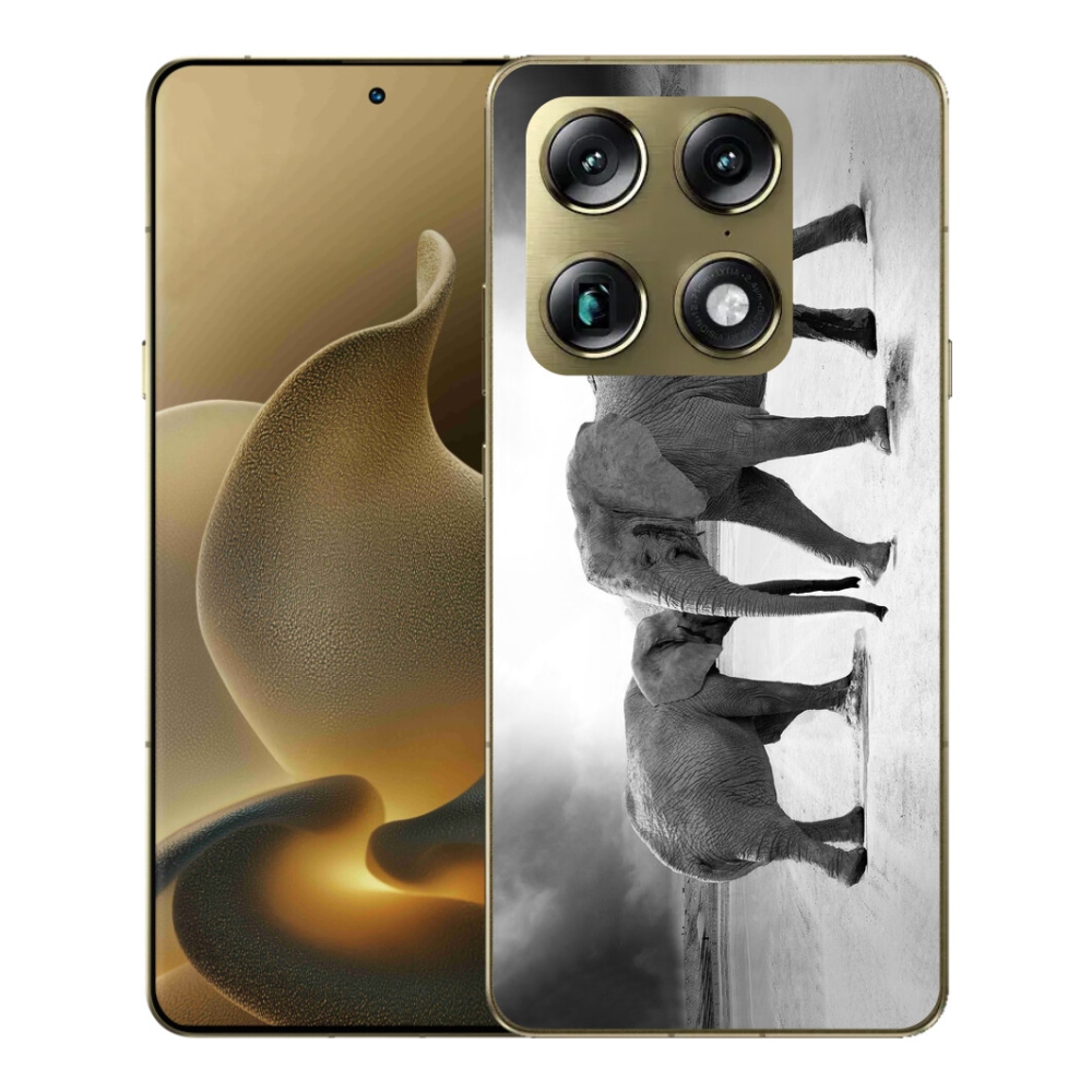Gélový kryt mmCase na Motorola Signature - čiernobieli slony