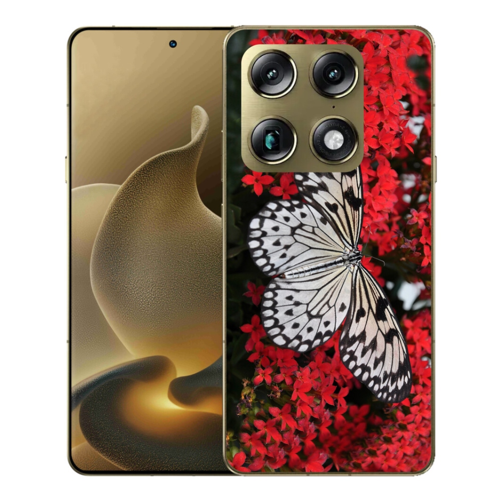 Gélový kryt mmCase na Motorola Signature - čiernobiely motýľ 1