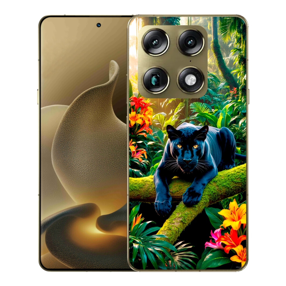 Gélový kryt mmCase na Motorola Signature - čierny panter v džungli