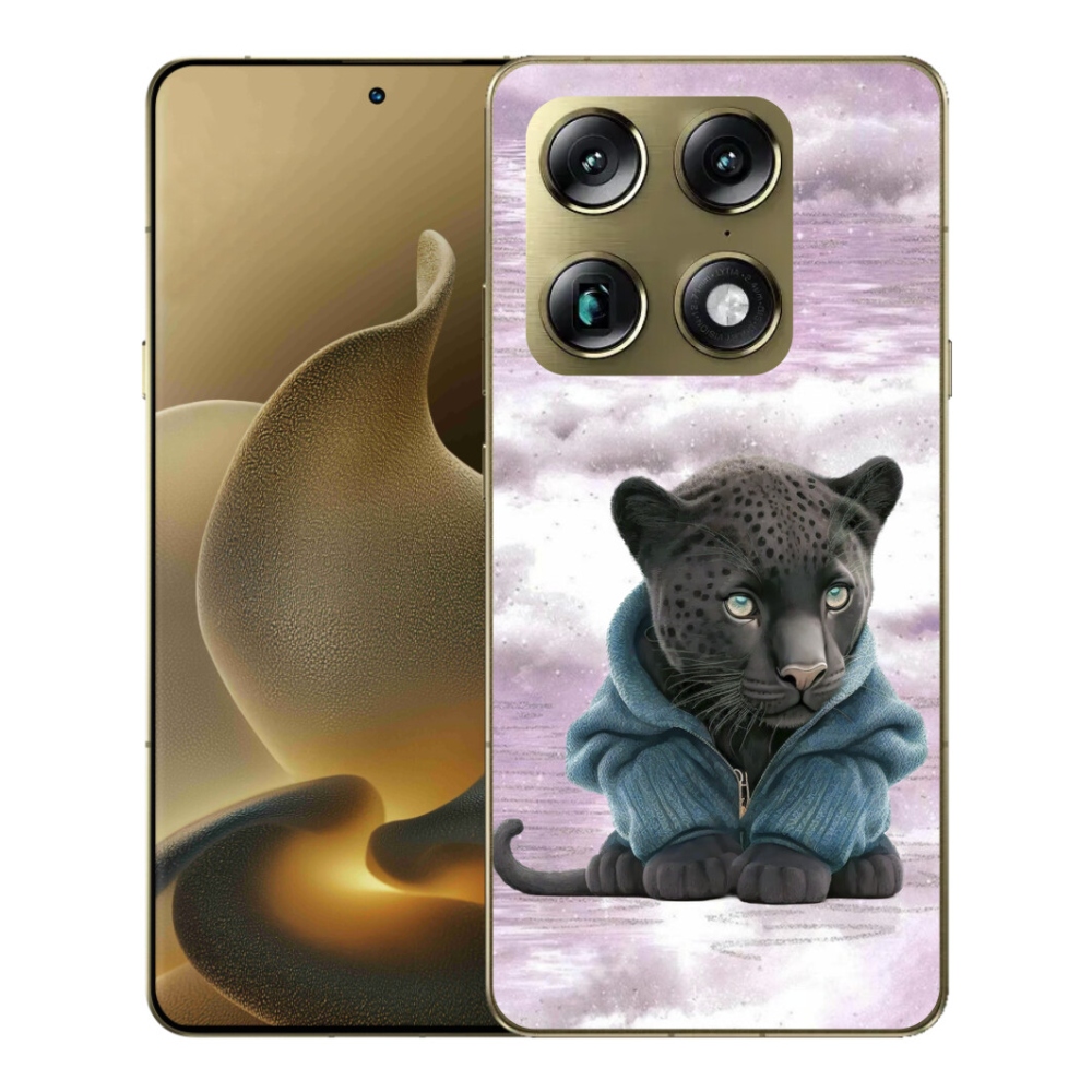 Gélový kryt mmCase na Motorola Signature - čierny panter vo svetri